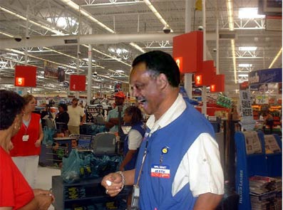 Jesse Jackson as a Wal-Mart Greeter