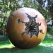 This disturbing sculpture, a large copper sphere cracking to reveal an inside both organic and mechanistic, stands by the main entrance to the UC Berkeley campus (I saw an exhibition of this artist's work in Paris a few years back, but I'm blanking on the name - if you know, please leave a comment).